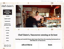 Tablet Screenshot of chefclaires.com